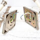2 wall lamps art deco metal diamond base