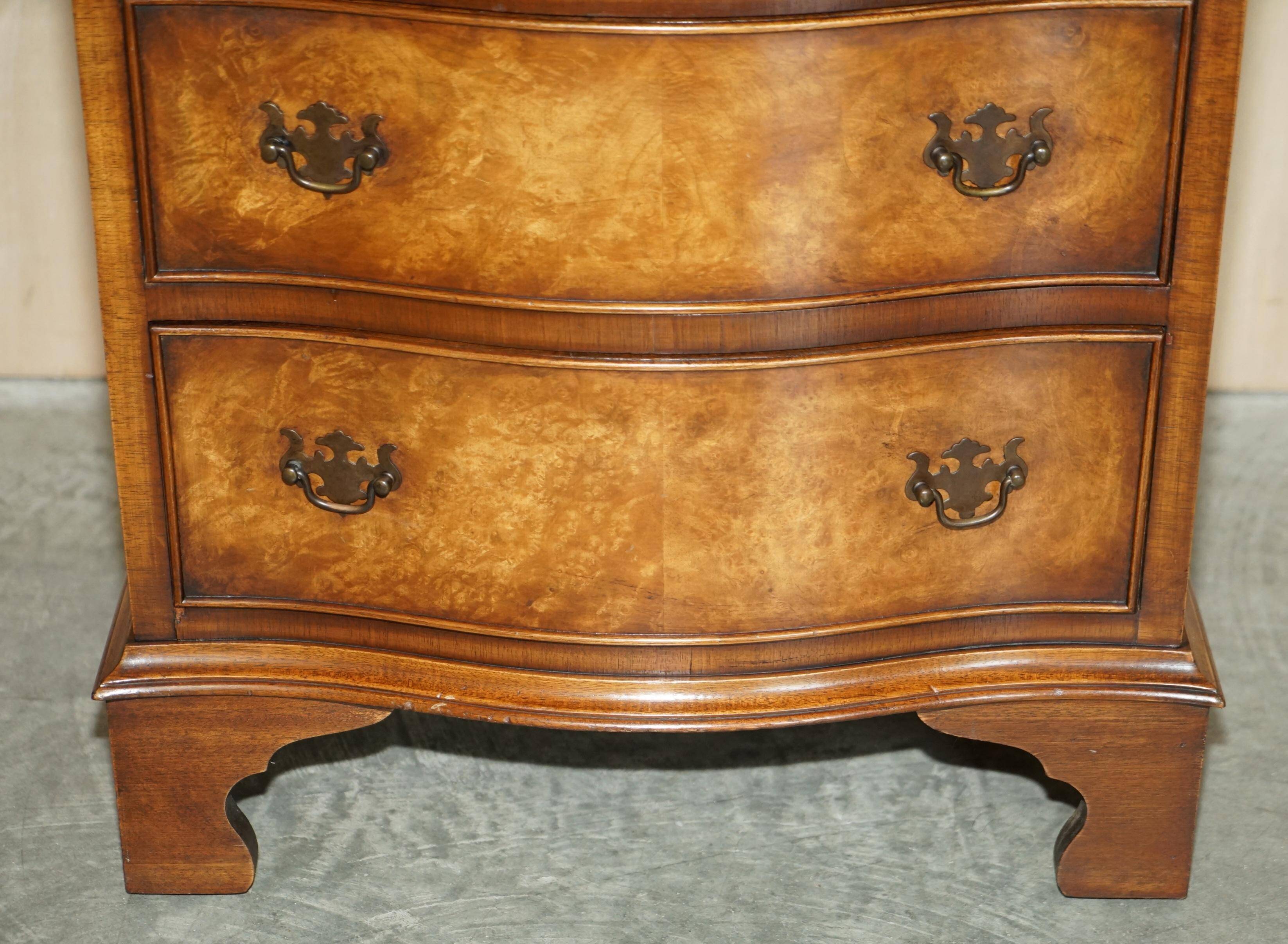 Vintage Walnut Burr Commode Serpentine Bevan Funnell