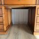 Minister Louis-Philippe's desk in solid cherry wood and leather.