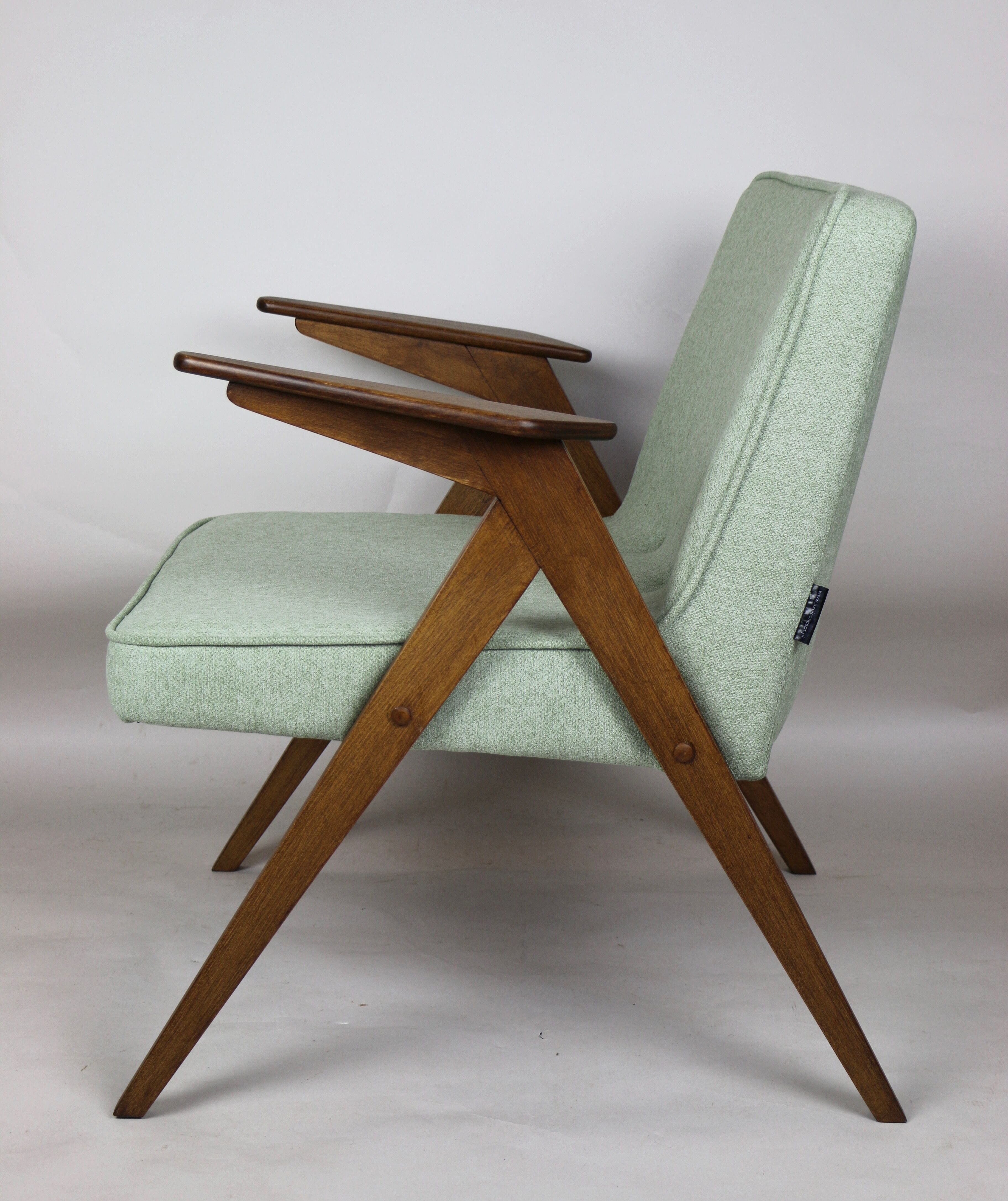 Light green Bunny armchair by Józef Chierowski, 1970s