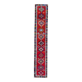 Vintage Turkish hallway rug 74x368 cm