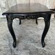 Vintage Black Carved Oak Louis XV Style Coffee Table