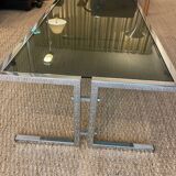 Vintage chrome coffee table