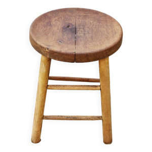 Tabouret vintage en chéne - hurel