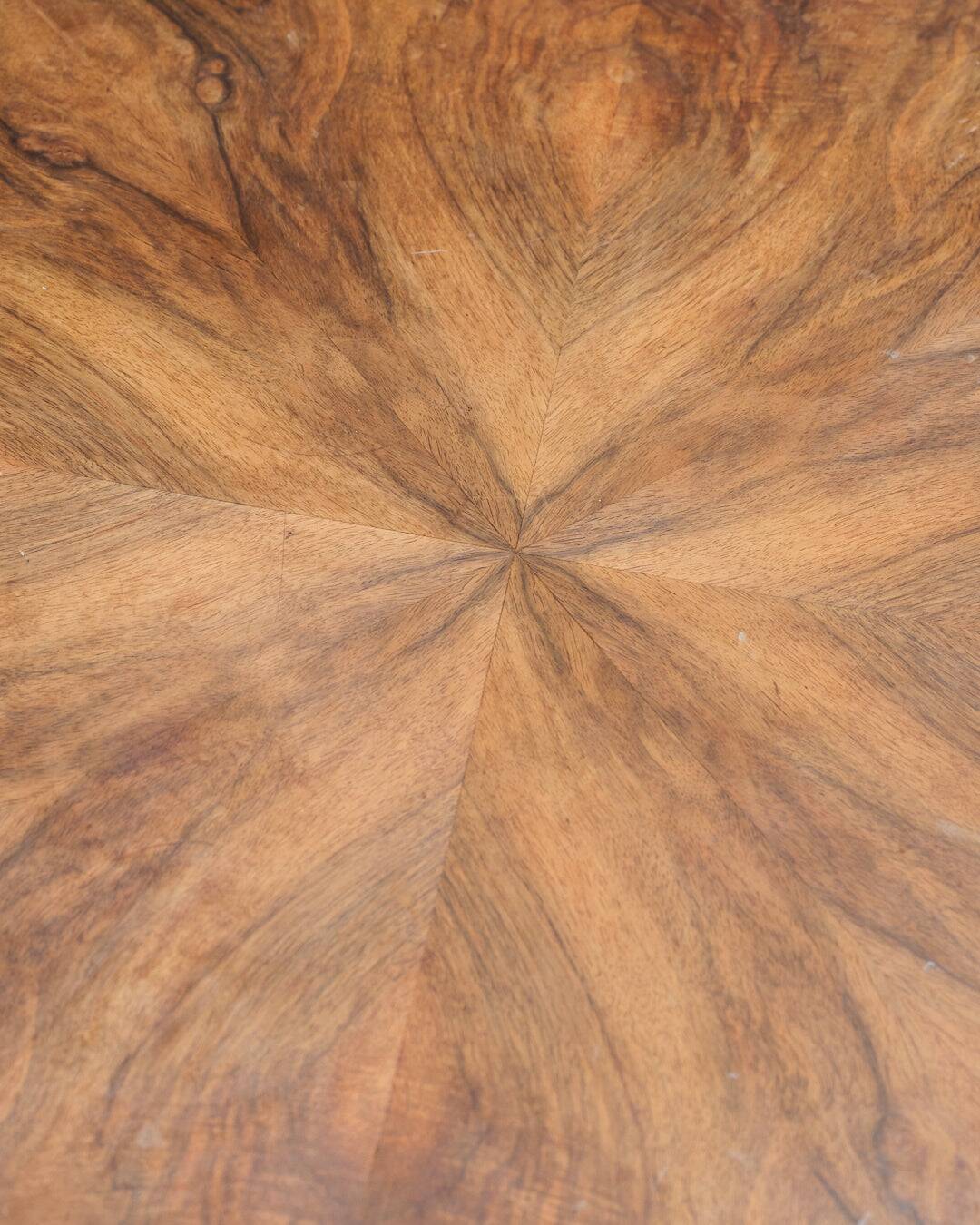 Wooden pedestal table, art deco, 1930s