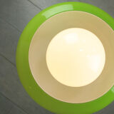 Lampadaire en verre vert vert italien du milieu du siècle
