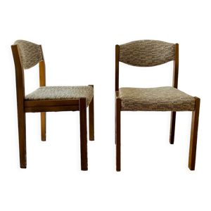 Paire chaises danoises - tweed