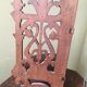 Small corner shelf in solid wood singable foldable art nouveau
