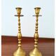 Bougeoirs en laiton français du milieu du siècle – Lot de 2