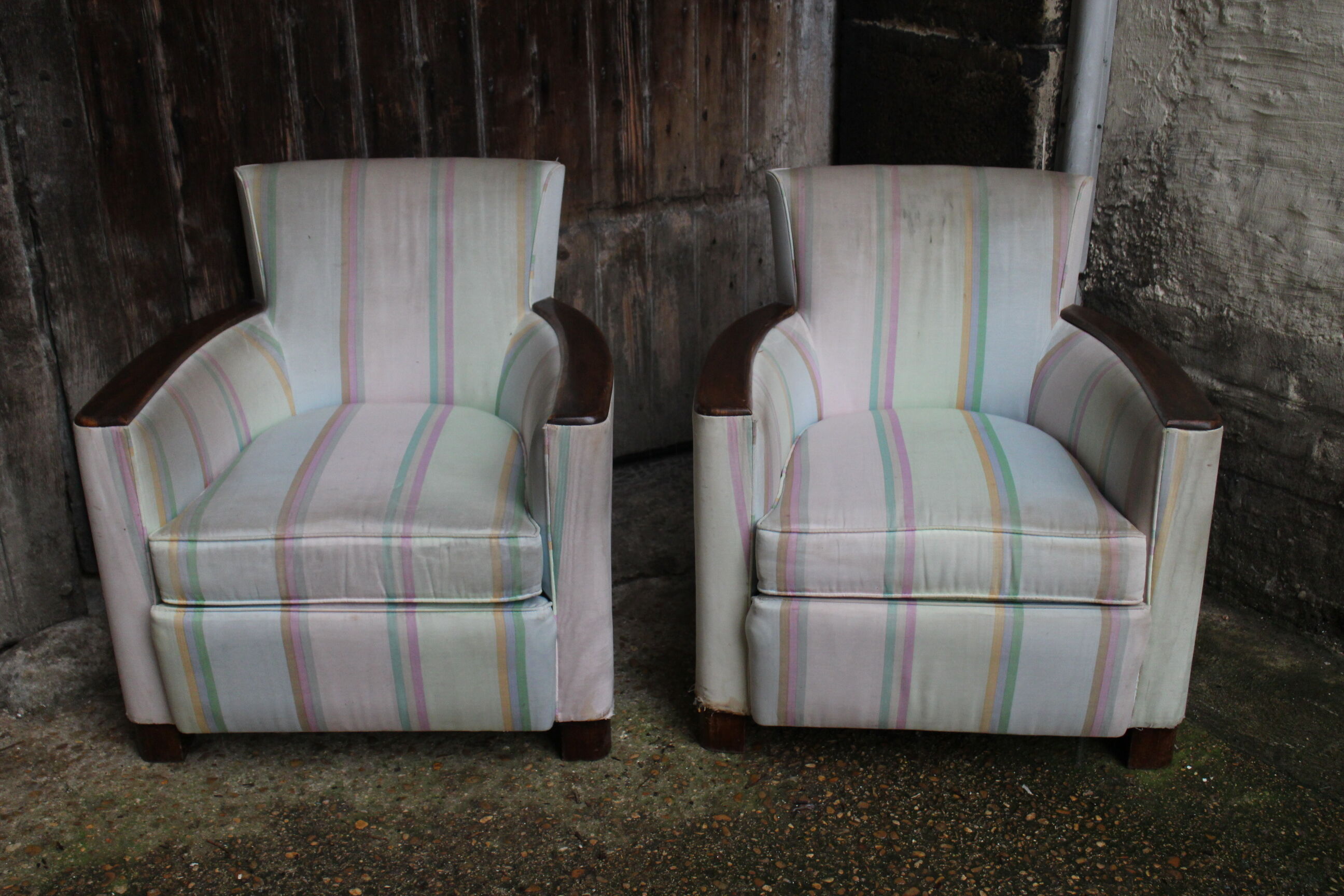 Pair of art deco armchairs