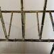 Magazine rack in gilded brass Bamboo style Jacques Adnet design 1960