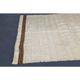 Vintage Turkish Hand-Knotted Wool Cotton Beige Kilim Area Rug 131x168