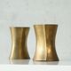 Brutalist pair of solid brass candlesticks from the 1970s.