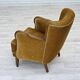 1960s, Danish armchair, furniture velour, beech wood, original.