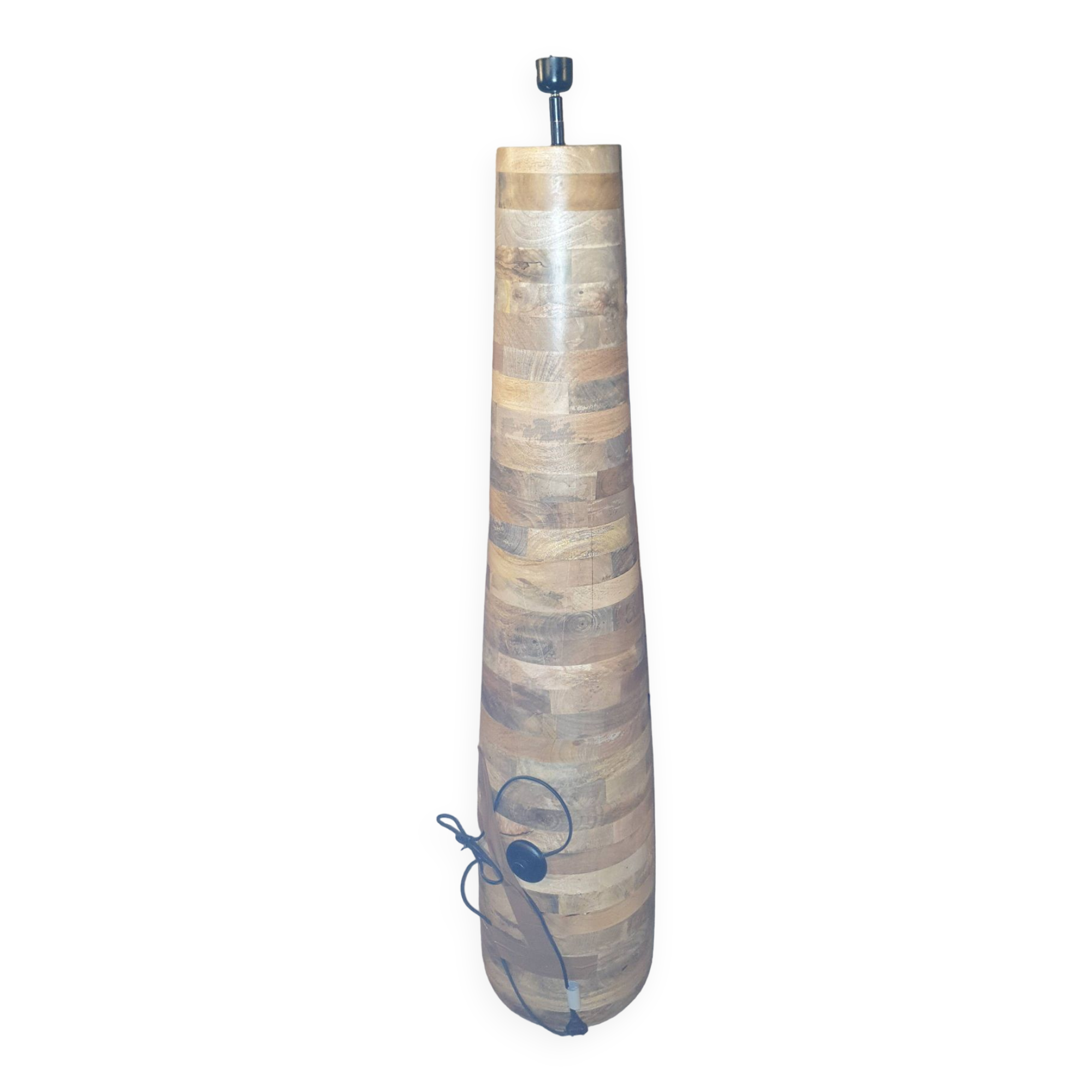 Design column floor lamp in mango wood