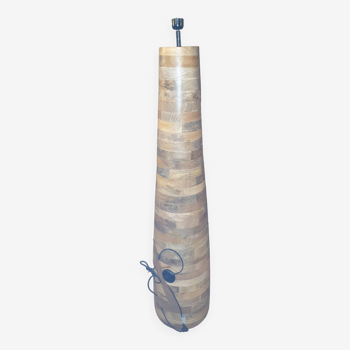 Lampadaire colonne design en bois de manguier