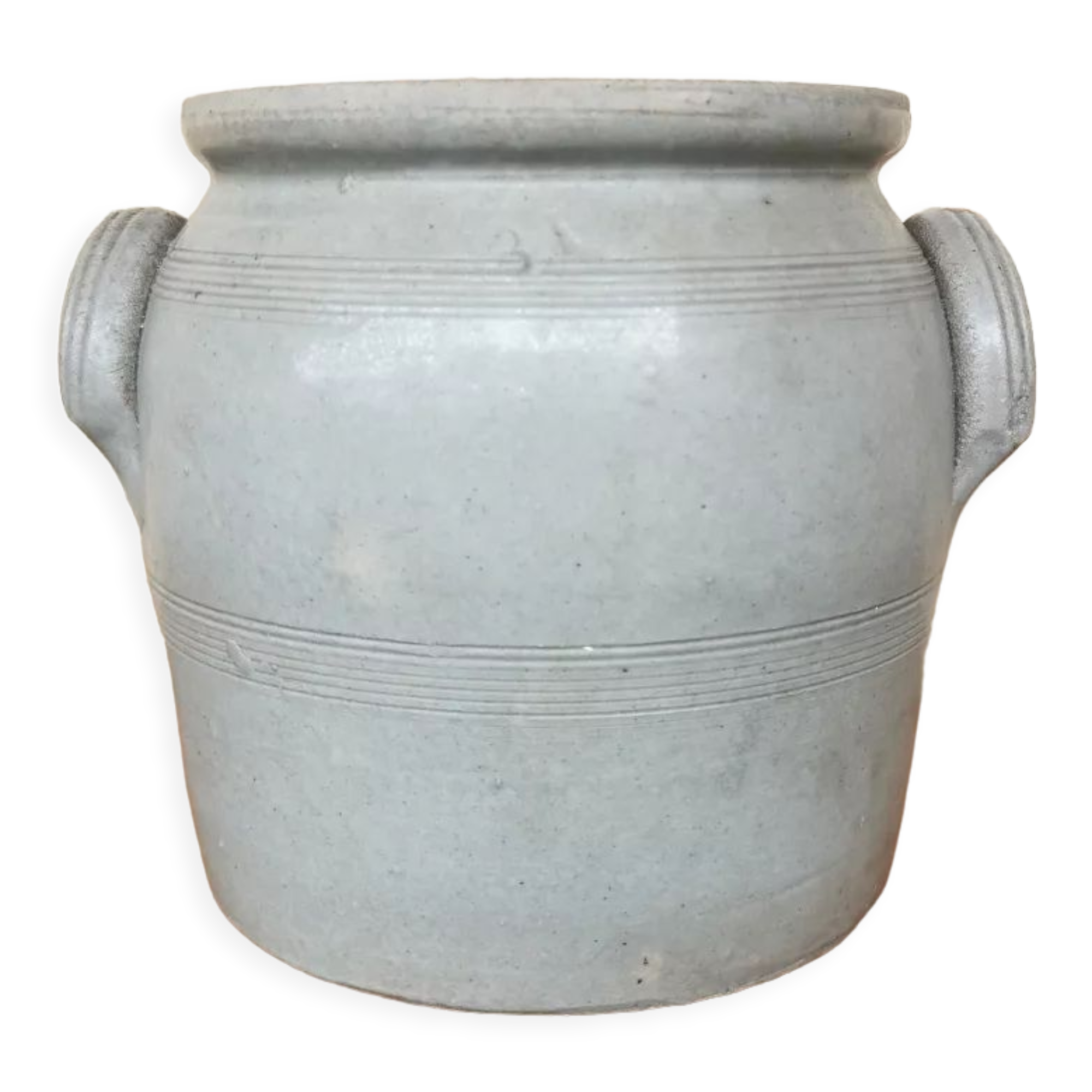 Glazed stoneware pot