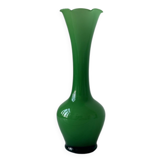 Vase opaline vert