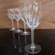 Ensemble de 4 verres à vin rouge vintage en cristal gravé