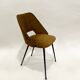 Set of 4 cocktail chairs in ocher velvet