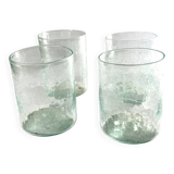 Cracked glass water glasses