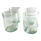Cracked glass water glasses