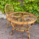 1950s rattan table from France