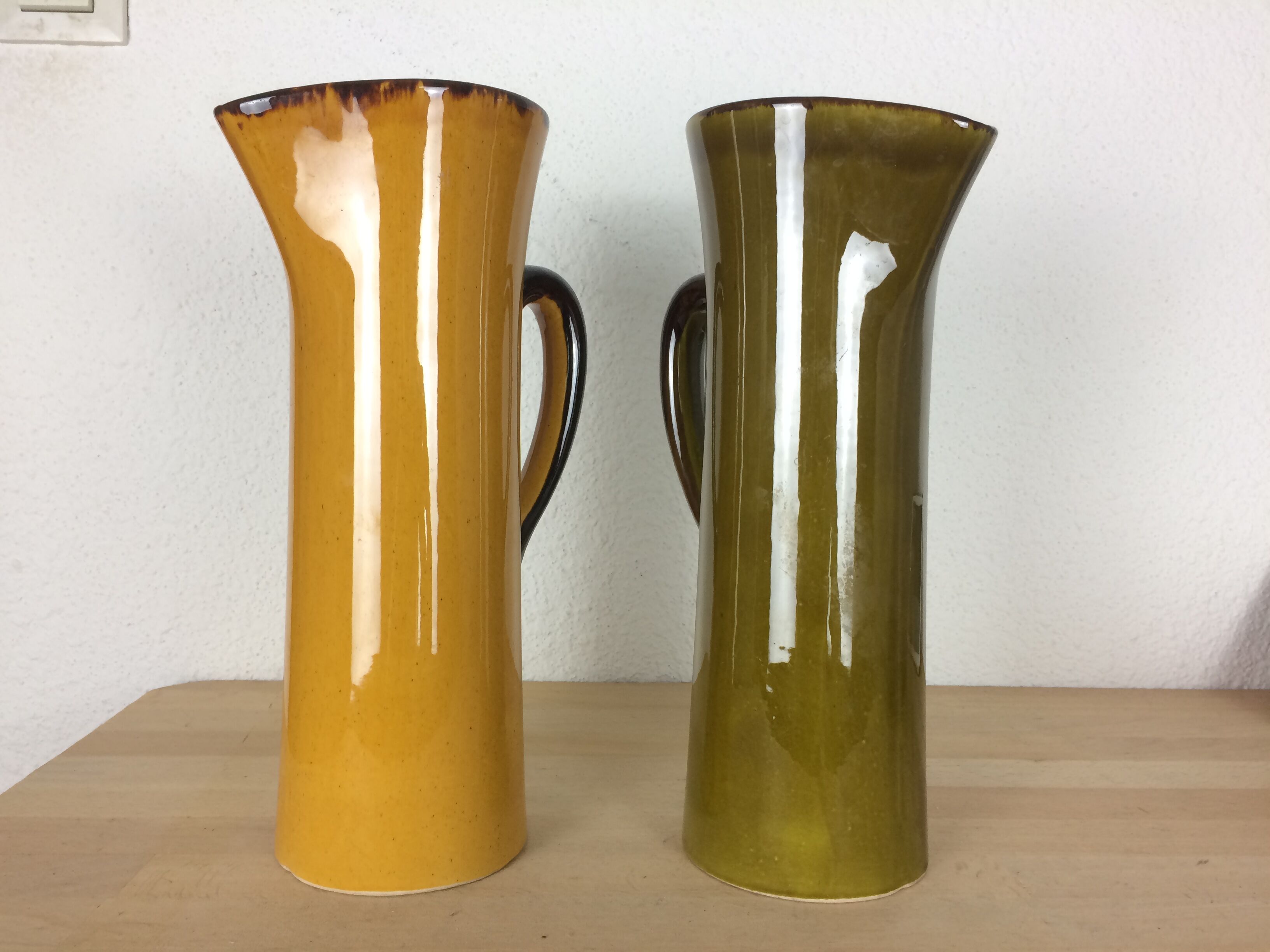 Pair of vases or pitcher Gladys by Claude Paci, Vallauris