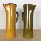 Pair of vases or pitcher Gladys by Claude Paci, Vallauris