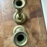 Pair of bronze candlesticks