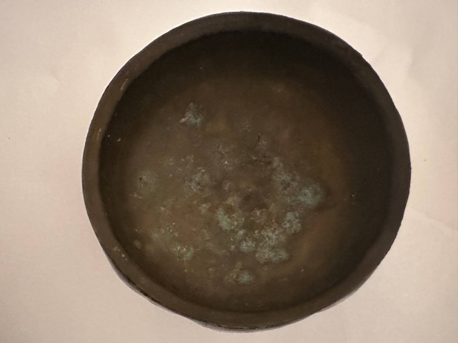 Orientalist Bowl with Hand-Painted Midnight Blue and Gold Floral Decor