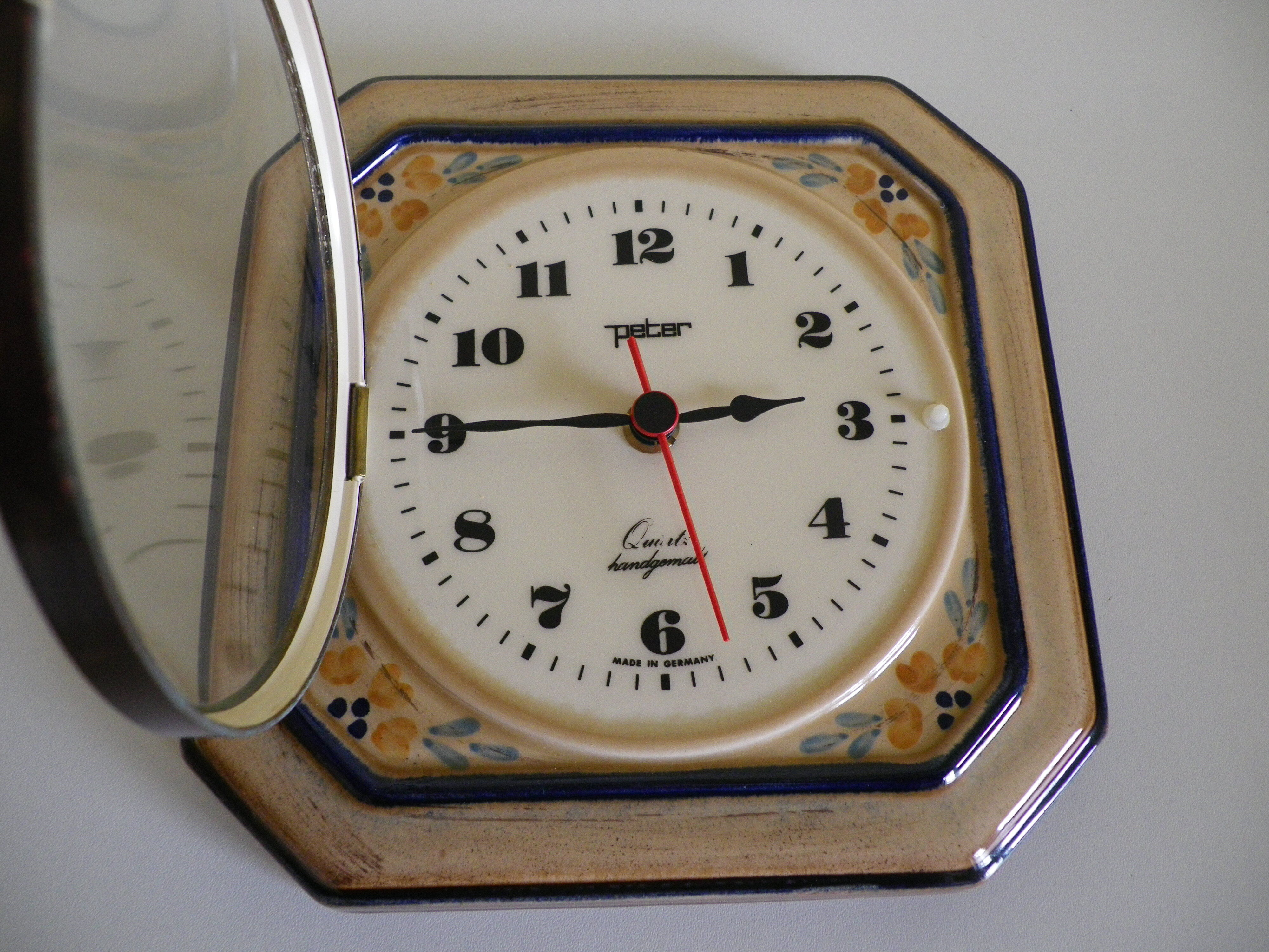 Enamel ceramic pendule/clock - Mark Peter - Germany