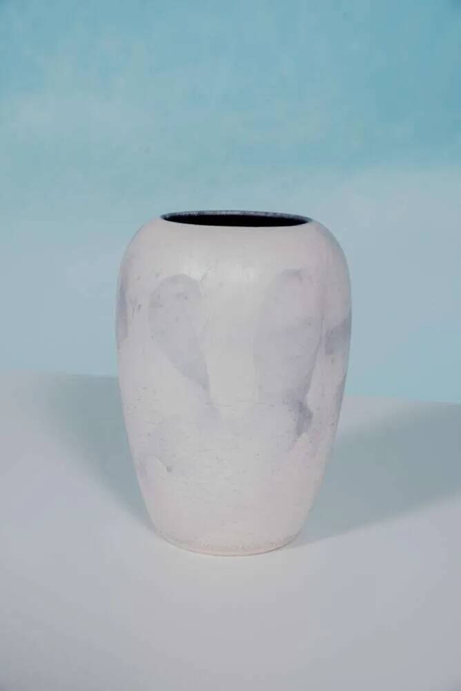 Vase W-Germany natural earth tones, vintage flower vase