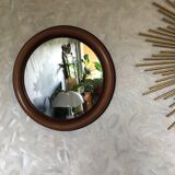 70s round mirror 53cm