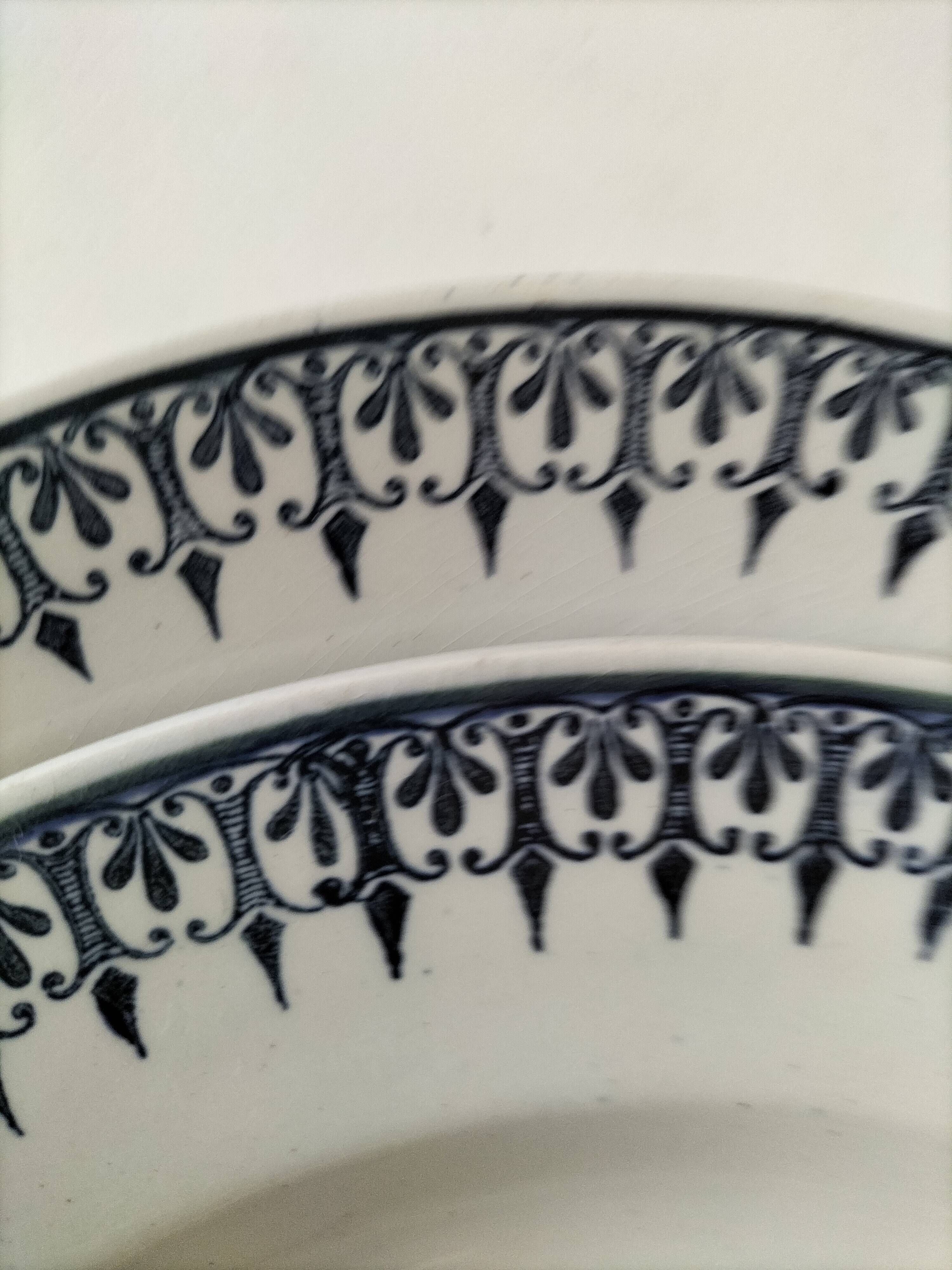 Set of two ironstone deep plates Saint-Amand Primax