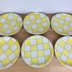 6 flat cambridge plates by Salins