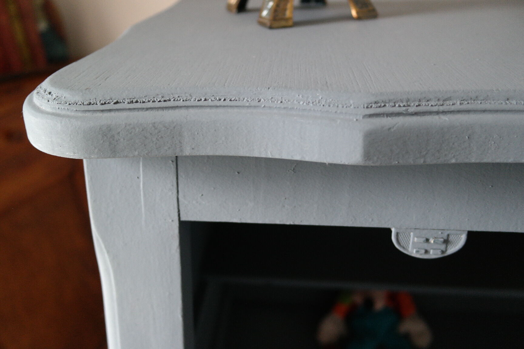 Bureau enfant dos d'âne vintage relooké