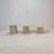 Set of 3 italian travertine coffee or side tables, 1980s