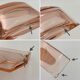 Art deco toilet top pink glass 3 pieces 1930s
