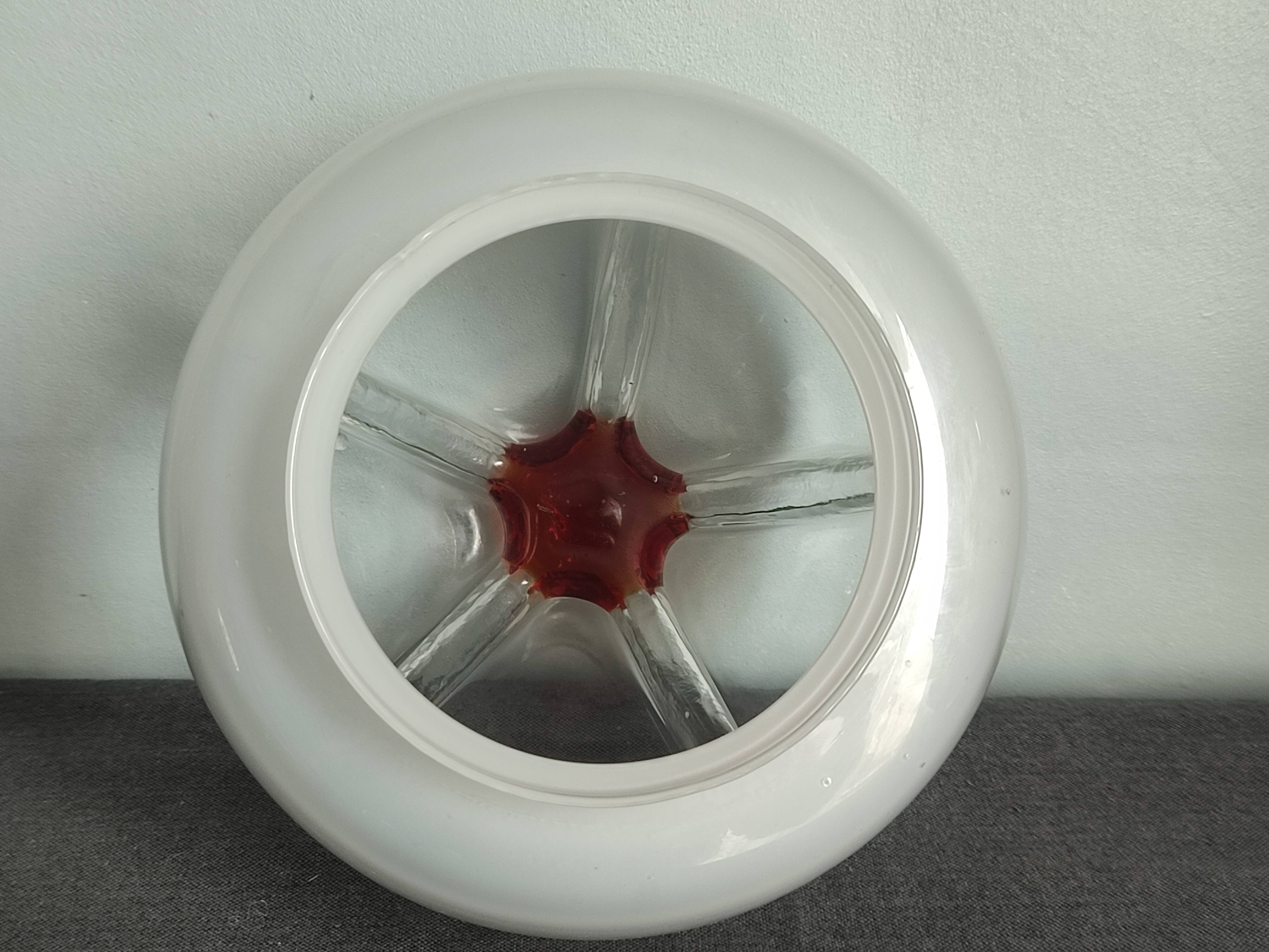 Large vintage Murano glass table lamp