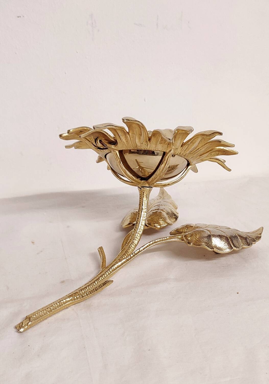 Bronze "sunflower" ashtray. Spain, 1960s.