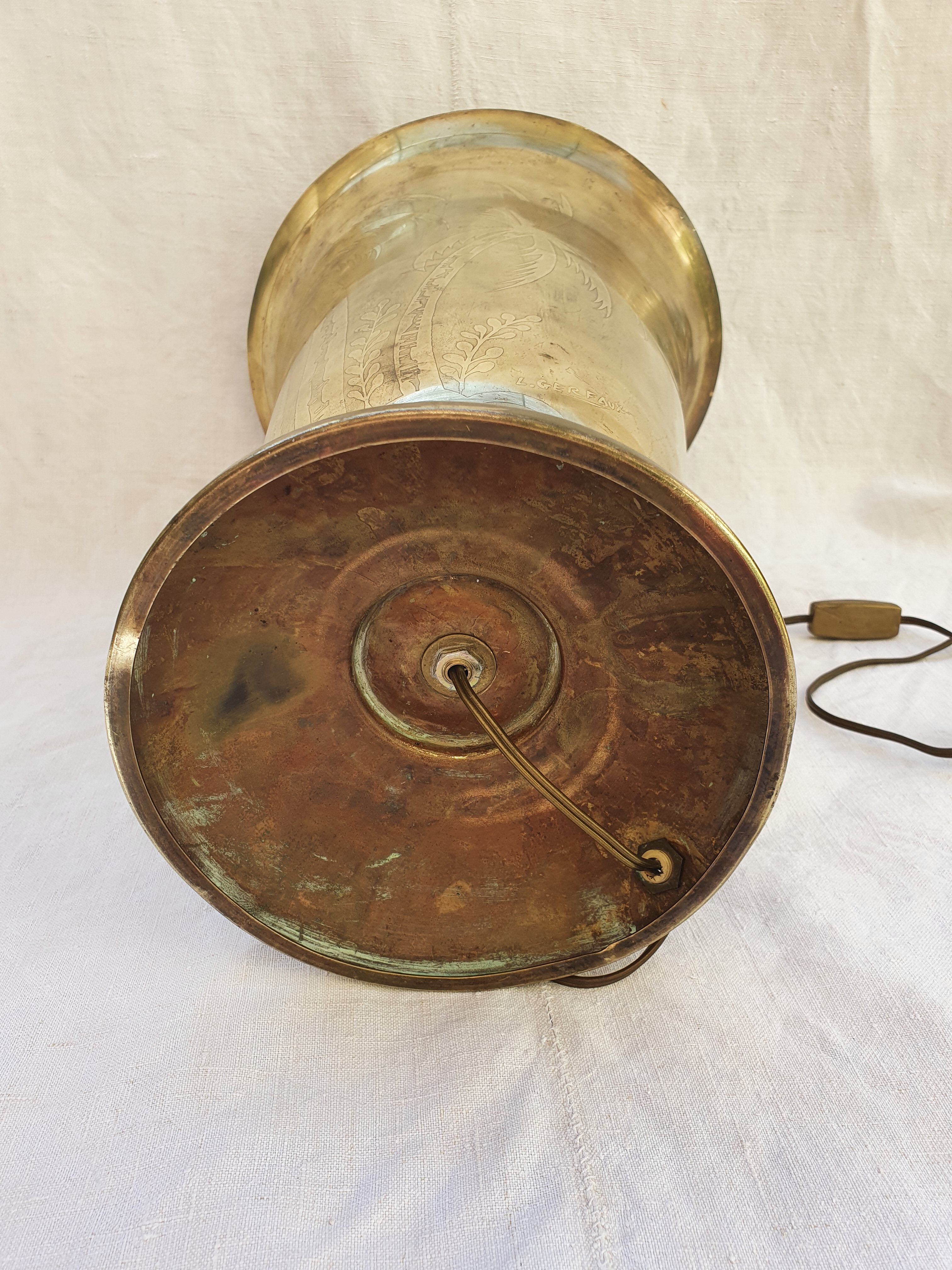 Art deco lamp by Lucien Gerfaux