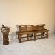 Chinese bench, 19th century, solid elm, temple