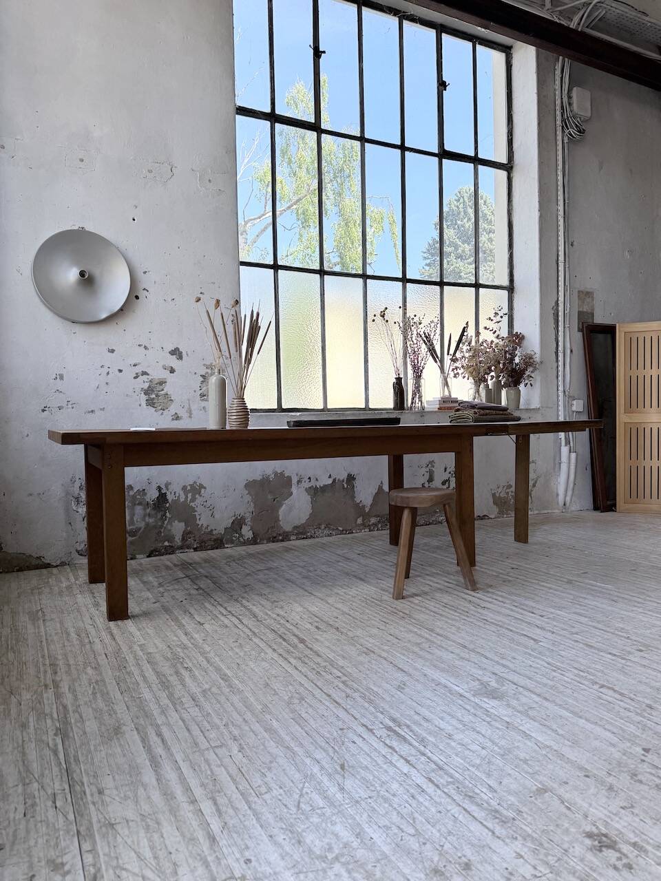 Oak farmhouse table 213-283cm with extension