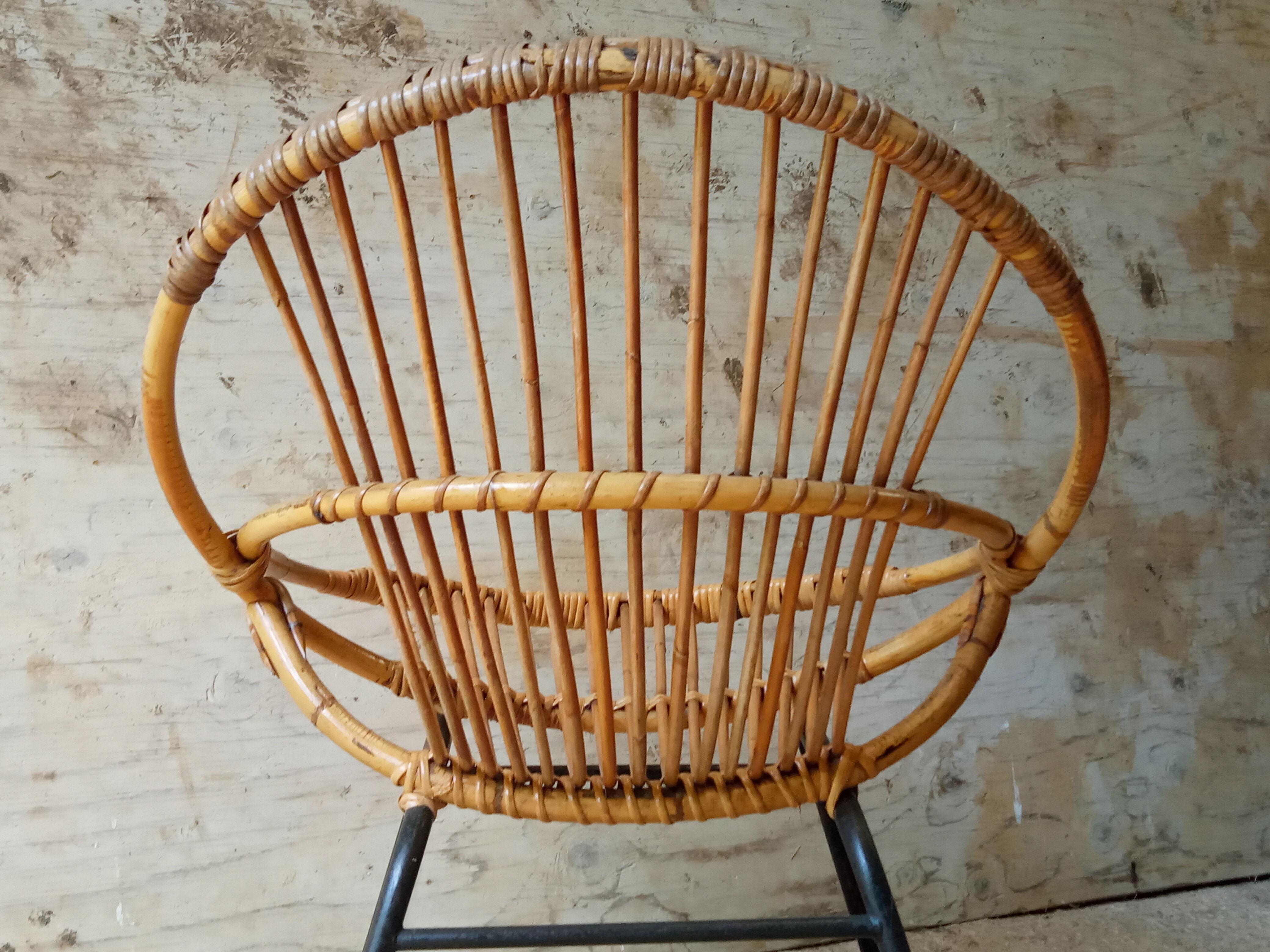 Rattan armchair 50s