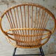 Rattan armchair 50s