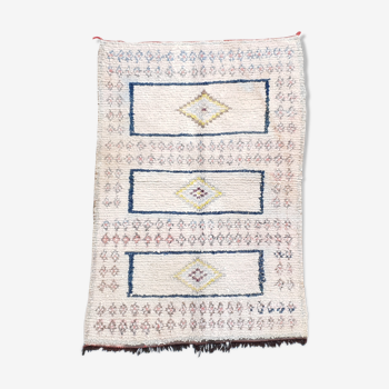 Vintage rug boucherouite 205/120 cm, hand woven Berber rug