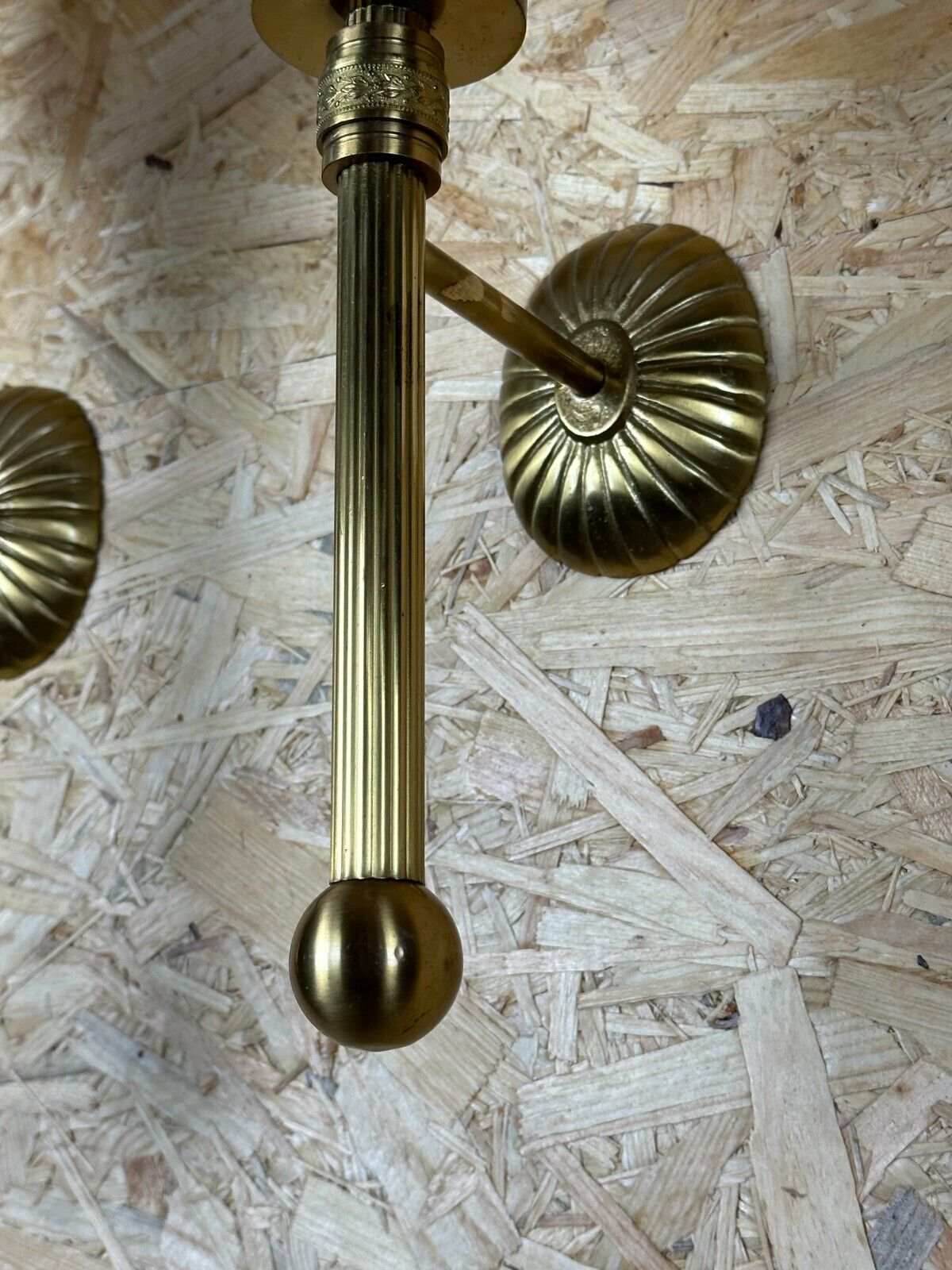2x 60s 70s lamp light wall lamp glass & brass space age design