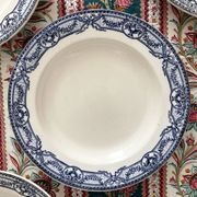 5 assiettes creuses terre de fer « Directoire » Salins
