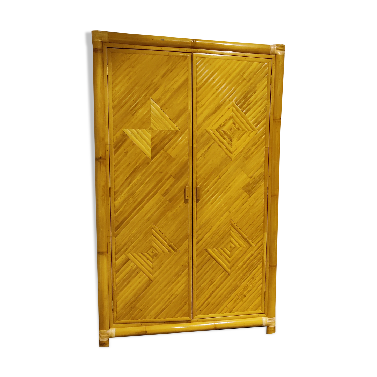 Rattan and bamboo wardrobe, 1960s